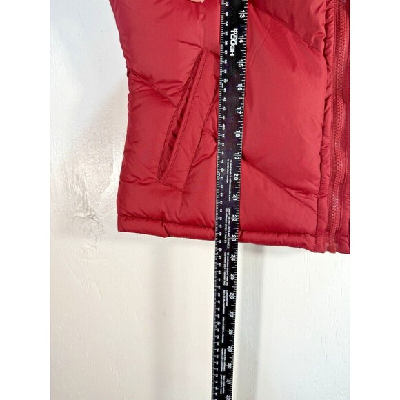 Big Chill Women's Chevron Quilted Puffer Vest W/Reversible Pockets Red Black - Picture 8 of 10